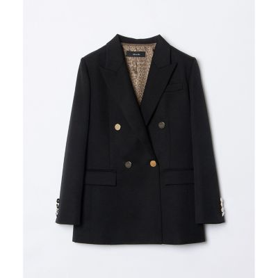 新品　Allureville　ハイカウントギャバダブルジャケット　黒　ブラック ハイカウントギャバダブルジャケット | allureville (Women
