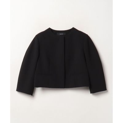 ダブルクロスノーカラーショートジャケット | allureville (Women