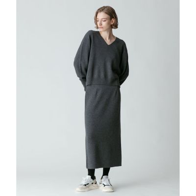 【セットアップ対応商品】ウールスムースタイトスカート