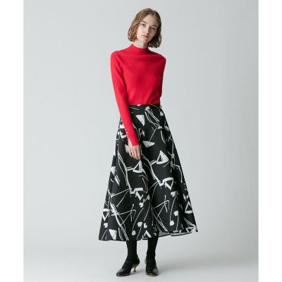 スプラッシュラインプリントマチフレアスカート | allureville
