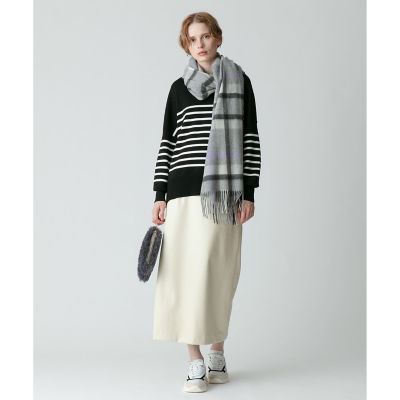 フェイクレザーバックスリットスカート | allureville (Women
