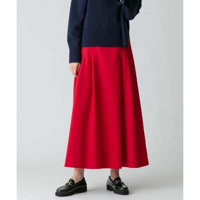 ポリエステル調フランネルフレアスカート