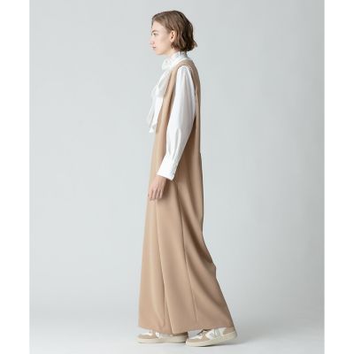 【ａｌｌｕｒｅｖｉｌｌｅ×ｏｔｏｎａＭＵＳＥ】ダブルクロスＶネックオールインワン