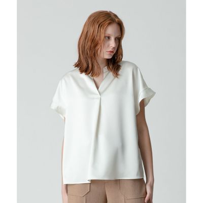 スキッパーステップヘムブラウス | allureville (Women