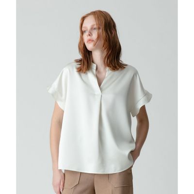 サマーセール ミニグランド バンドル スキッパーステップヘムブラウス | allureville (Women トップス