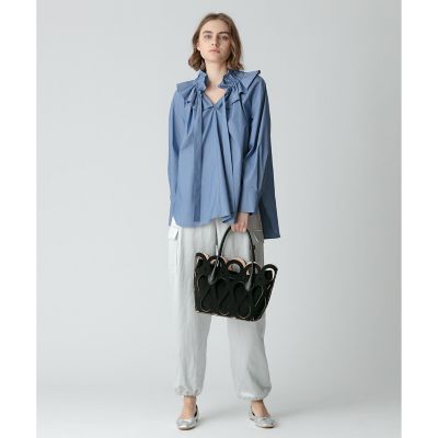 タイプライターダブルフリルブラウス