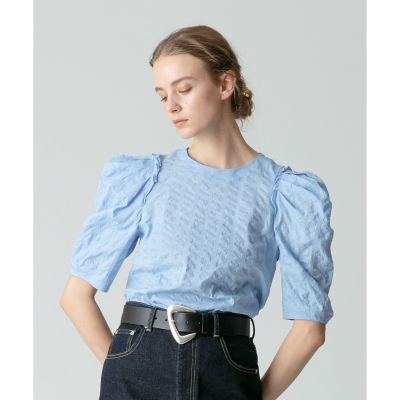 ＜allureville (Women)＞ウェーブボリュームタックスリーブブラウス