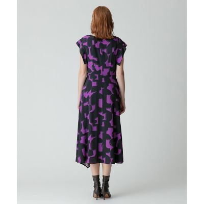 モダンジオメトリックプリントワンピース | allureville (Women