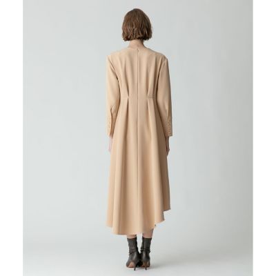 ワイズ Y's 変形 ロング シャツワンピース アシンメトリー 1 ベージュ