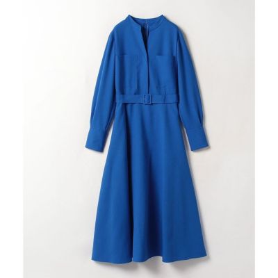 梳毛調ポリエステルスラッシュネックワンピース | allureville (Women