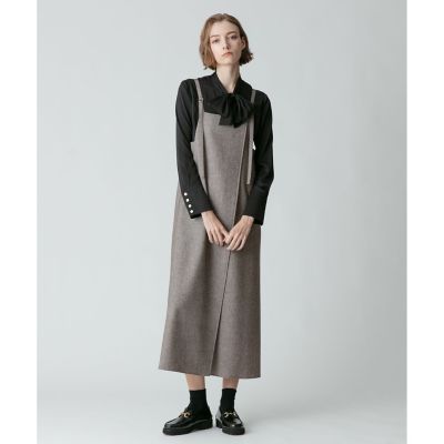 シックツイードラップサロペットワンピース | allureville (Women