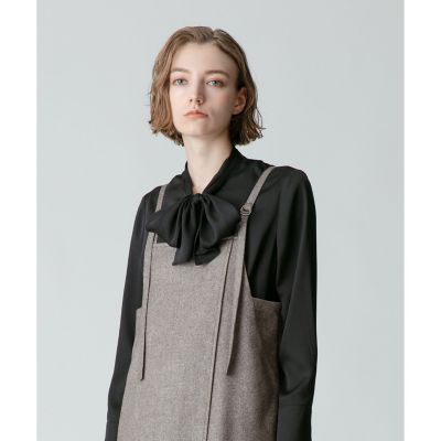 シックツイードラップサロペットワンピース | allureville