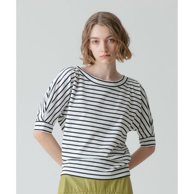 ＜allureville (Women)＞２ＷＡＹネックボーダードルマンプルオーバー