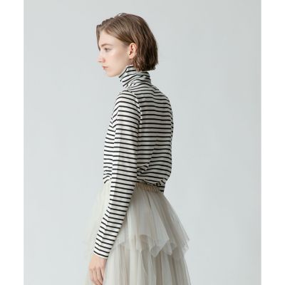 ウールボーダータートルプルオーバー | allureville (Women