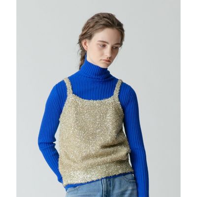 ◆【未使用】ギャルリーヴィー 24SS ニットジレ 2,4万 涼しい◎リネン ◇【未使用】ギャルリーヴィー 24SS ニットジレ 2,4万 涼しい
