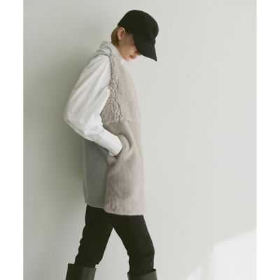 フェイクファーコンビニットジレ | allureville (Women