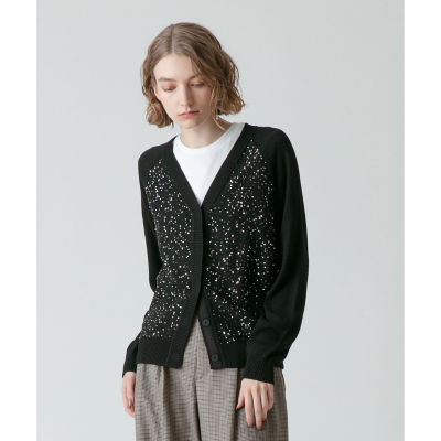 スパンコールコンビカーディガン | allureville (Women)/アルアバイル