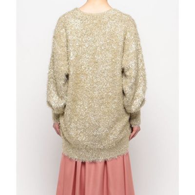 シャイニーフェザーカーディガン | allureville (Women