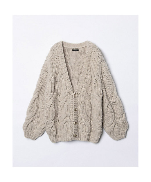 ビッグケーブルハンドニットカーディガン | allureville (Women ビッグケーブルハンドニットカーディガン | allureville (Women