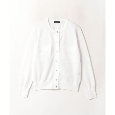 ＜allureville (Women)＞スパークシアーパッチポケットカーディガン