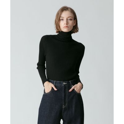 釦ディティール2WAY ネックリブプルオーバー | allureville (Women