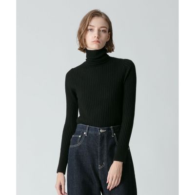 釦ディティール2WAY ネックリブプルオーバー | allureville (Women