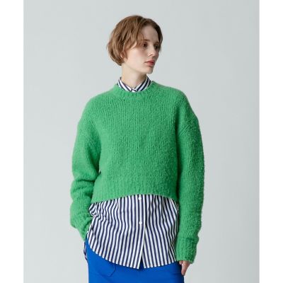 ＜allureville (Women)＞ウールブークレクロップドプルオーバー