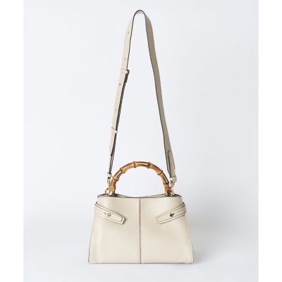 【ＬＯＲＩＳＴＥＬＬＡ　ｐｅｒ　ａｌｌｕｒｅｖｉｌｌｅ】バンブーハンドルフロントステッチバッグ