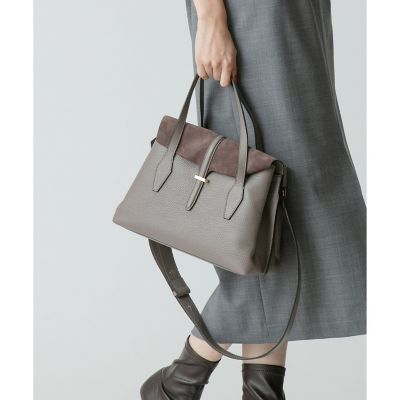 ＜allureville (Women)＞スエードコンビフラップショルダー