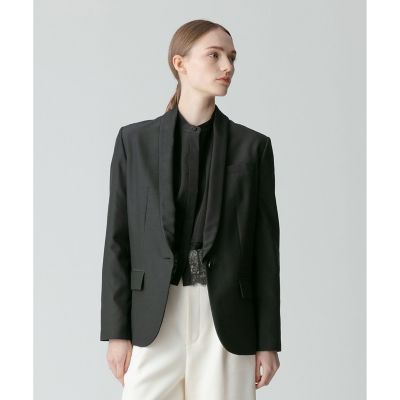 ウールシルクシャンタンタキシードジャケット | allureville