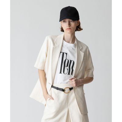 セットアップ対応可能】リネンコンシャークスキンハーフスリーブ  