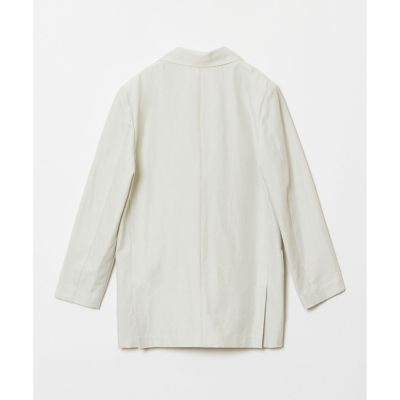 リネン混スラブビックショルダージャケット