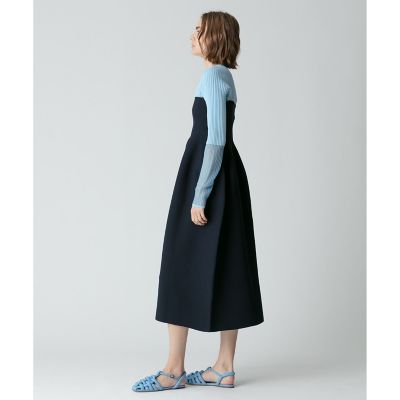 【美品】アルアバイル ホールガーメント3WAYニットスカート ネイビー 日本製 セットアップ対応商品】ホールガーメント3WAYニットスカート