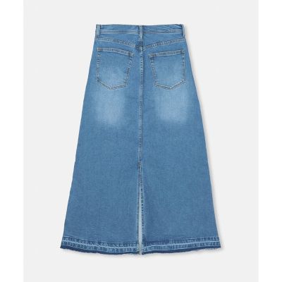 カットオフＡラインデニムスカート
