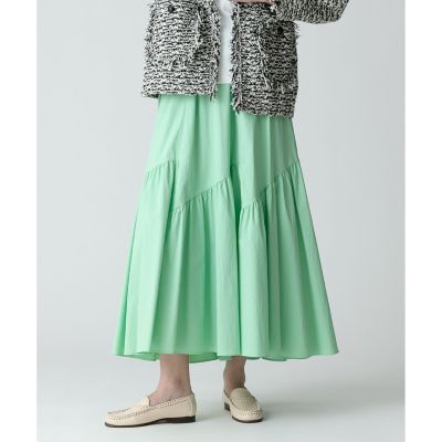 新品タグ付き allureville シルク コットン ギャザー フレアスカート ◇バイヤス切替ギャザースカート|allureville OFFICIAL SITE