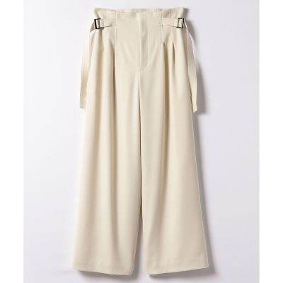 ウールチノサイドドロストワイドパンツ