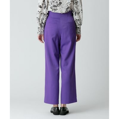 ウールチノサイドドロストワイドパンツ