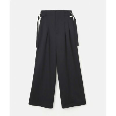 ウールチノサイドドロストワイドパンツ