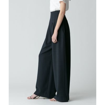 スラブツイードタックワイドパンツ | allureville (Women