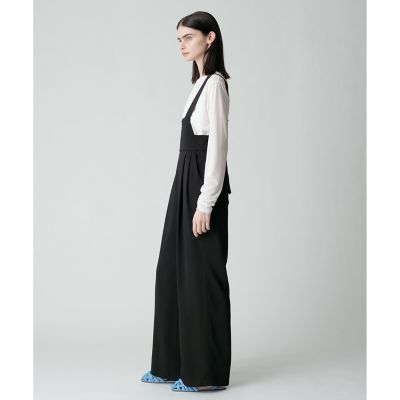 エステルダブルクロスサロペットパンツ