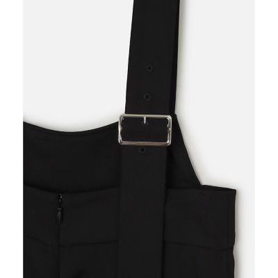エステルダブルクロスサロペットパンツ