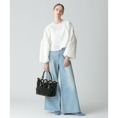 ラメジャガードボリュームスリーブブラウス | allureville (Women 