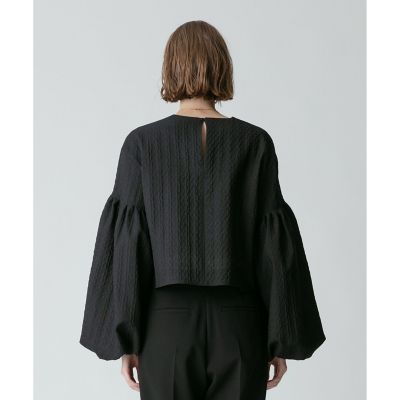 ラメジャガードボリュームスリーブブラウス | allureville (Women 