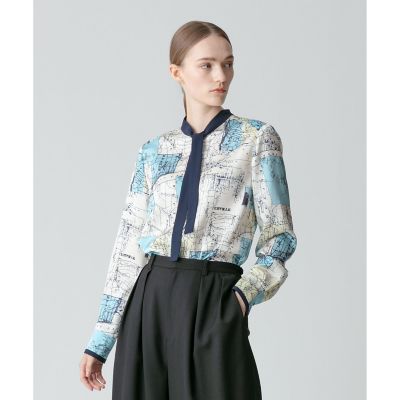 ＜allureville (Women)＞マッププリントブラウス