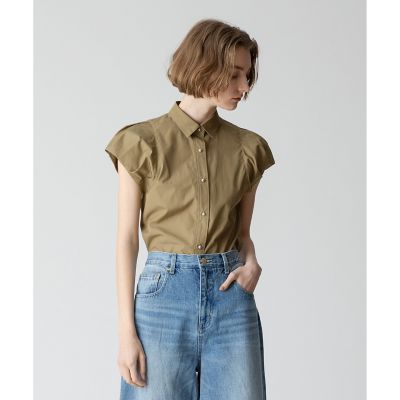 アルアバイル　タイプライターバルーンスリーブ　ブラウス　イエロー系 タイプライタータックバルーンシャツ | allureville (Women