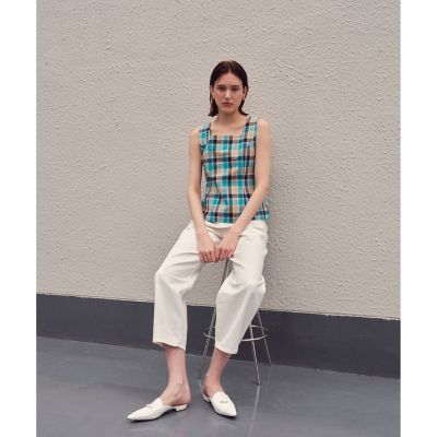 【セットアップ対応可能】チェックスクエアスリーブレスプルオーバー