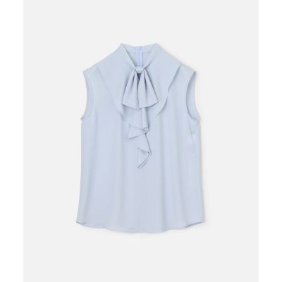 ＜allureville (Women)＞チョウタイラッフルノースリーブブラウス