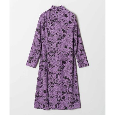 PARISナイトプリントタイワンピース | allureville (Women