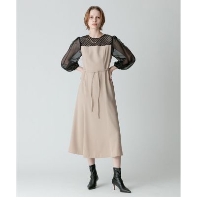 ＜allureville (Women)＞シアーコンビネーションワンピース