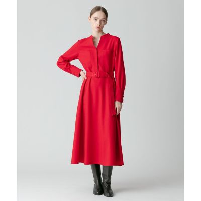 ＜allureville (Women)＞ＰＥフランネルスラッシュネックワンピース
